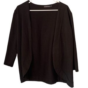 3/4 Sleeve Black Cardigan 100% Cotton